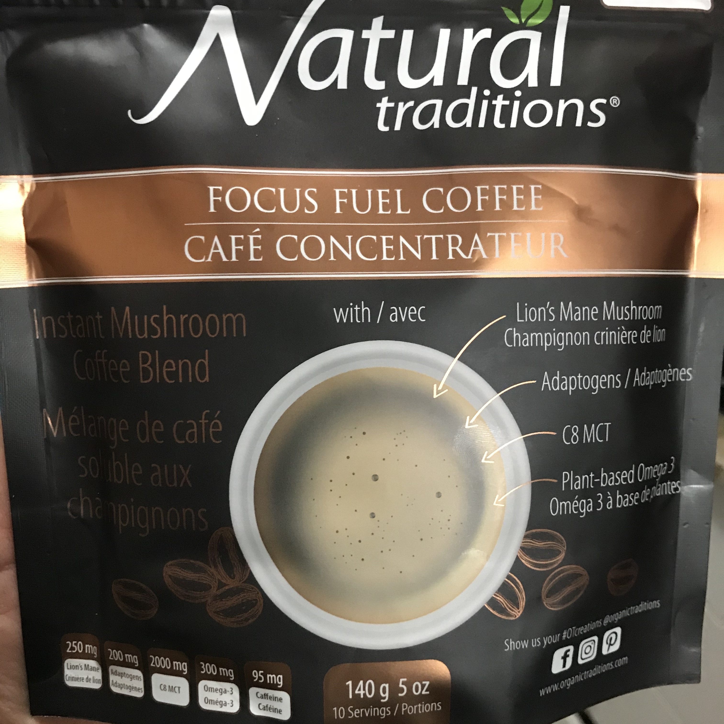 Fuel the brain and focus. (Natural Traditions Focus Fuel Coffee